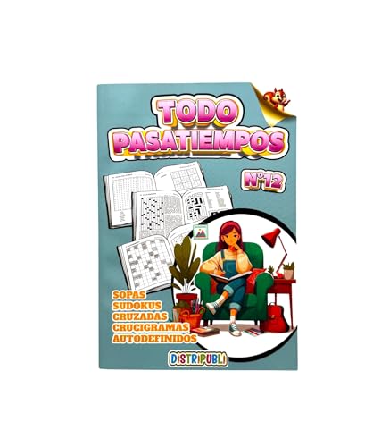 Alle Hobbys für Erwachsene, Packung mit 4 Stück sind 344 Übungen plus Lösungen, Buchstabensuppen, Sudokus, Kreuzworträtsel, selbstdefinierte und Kreuzzüge, neue Modelle Vol. 9,10,11,12