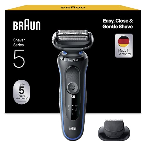 Braun Series 5 Afeitadora Eléctrica Hombre, Máquina de Afeitar Barba EasyClean, Uso En Seco Y En Mojado, Recargable, Inalámbrica, 51-B1000s, Azul Braun Series 5 Afeitadora Eléctrica Hombre, Máquina de Afeitar Barba EasyClean, Uso En Seco Y En Mojado, Recargable, Inalámbrica, 51-B1000s, Azul