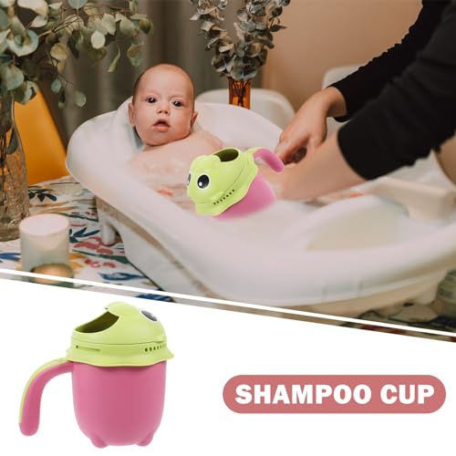 Toyvian Copo De Enxágue Para Banho De Bebê Enxaguador De Shampoo De Bebê Colheres De Plástico Fofas