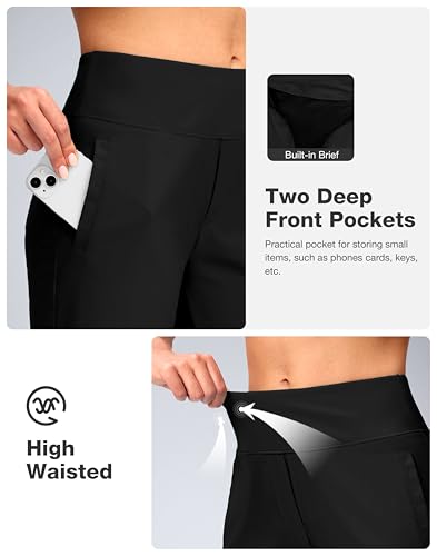 Viodia Women's 9" Long Swim Shorts Modest Swimsuits Bathing Suit Knee Length Bermuda Board Shorts for Women with Pocket4