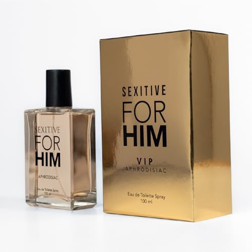 Sexitive FOR HIM VIP. Perfume para hombres. Con Feromonas para atraer a las mujeres. Audaz fórmula extra fuerte. Pheromone Strong. 100 ml - 3.4 fl oz