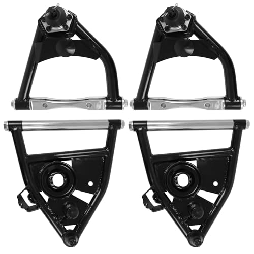 Set of 4 Front Upper/Lower Control Arms for Chevy C10 (Suburban) 1973-1987 Front Tubular Control Arm Kit for GMC C10 (Suburban) 4.1L~7.4L 1973-1987