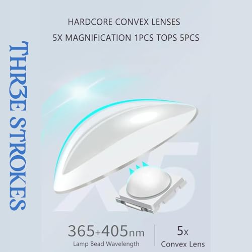 Image of THR3E STROKES Mini UV Light for Gel Nails - Portable Mini Nail Lamp,3W Handheld UV Light for Nails Pen Shape Nail Dryer Professional Led Light for Resin (BLUE)