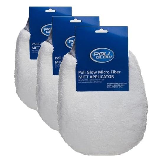 Image of Poli Glow Mitt Applicator - Apply on Boat and RV Fiberglass Surfaces. Achieve a Smooth and Flawless Surface. (Pack of 3)