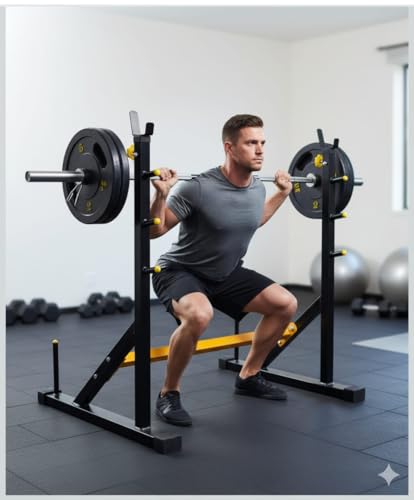 Image of Protoner Joint Squat Stand with Safety Holders, Heavy Duty Metal Frame, Adjustable Height, for Squats and Bench Press