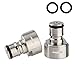 Jansamn 8541956185 Keg Coupler Stainless Steel Ball Lock Posts 5/8 NPT Thread Sanke Adapter Quick Disconnect Conversion Kit For Homebrewing, Silver