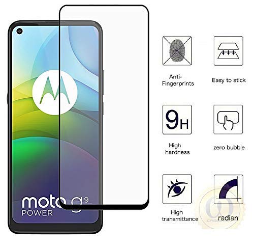 Image of Screen Protector for Motorola Moto G9 Power Black Tempered Glass Edge-to-Edge 6D Screen Guard With Installation Kit - Moto G9 Power