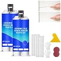 Sempornai/Thirsix Multi-Functional Waterproof and Anti-Corrosion Repair Adhesive, 85g/3oz Ceramic Tile Repair Paste Kit,Marble Cracked Tile Filler, for Repairing Scratches, Chips, Dents (2)