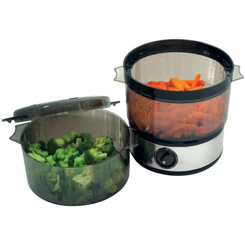 Chef Buddy Food Steamer includes Timer and two containers - Thumbnail 2