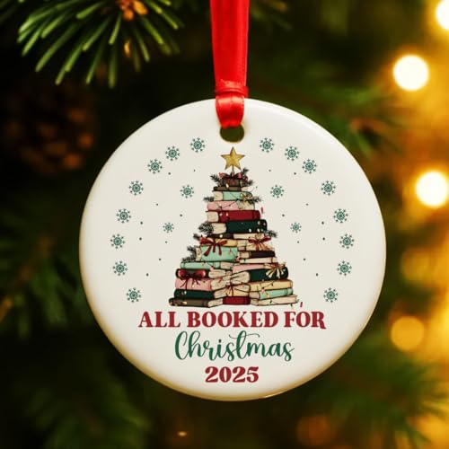 Bookish Gifts Christmas Ornament 2025 for Reader Book Lovers, All