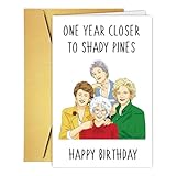 COLINHELIN Golden And Girls Birthday Card Gift For Best Friend Bestie Her, Funny 40th 50th 60th Getting Older Birthday Card for Mom Grandma Wife Sister Women