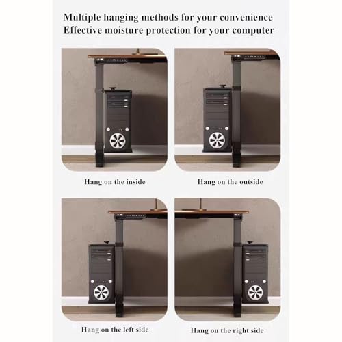 Soporte para PC de escritorio bajo mesa, soporte colgante para CPU, soporte resistente para torre de computadora (Negro) miniatura 3
