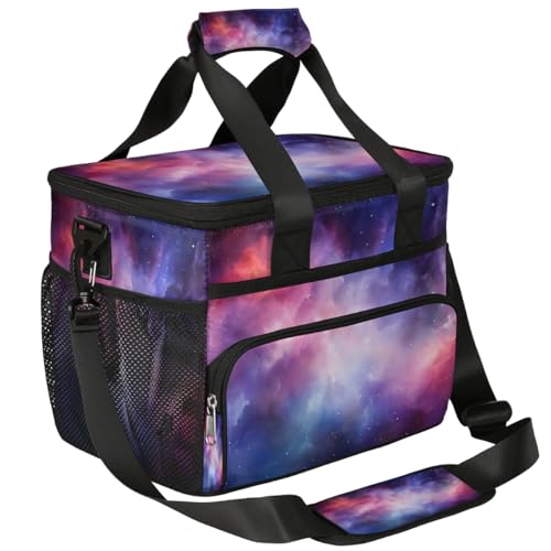 Night Sky Insulated Picnic Backpack Lunch Box for Women Men Picnic Basket Tote Lunch Bag Picnic Bag Portable Lunch Bags for Picnic, Beach, Work, Trip,Office, Camp Nebula