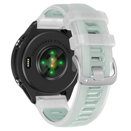 U-LIMVE Armband für Garmin Forerunner 570 42mm/Forerunner 165/Forerunner 245/Forerunner 645/Vivoactive 6/Vivoactive 5/Vivoactive 3/Venu 2 plus 20mm Silikon-Ersatzband mit Schnellverschluss