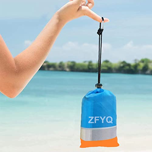 ZFYQ Picnic Blanket 200 x 210 cm, Waterproof Lightweight Compact Beach Blanket with 4 Pegs for Beach Camping, Picnic and Outdoor Travel - Image 4