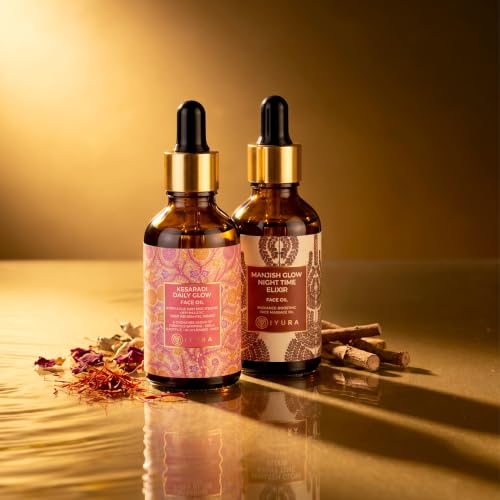 Day & Night Face Oil Duo for Dry Mature SkinMoisturizing AM-to-PM Face CareSaffron + ManjisthaSmoothing Brightening Even-Toning Glow-Boosting RoutineNon-Sticky Non-Greasy Fast-Absorbing
