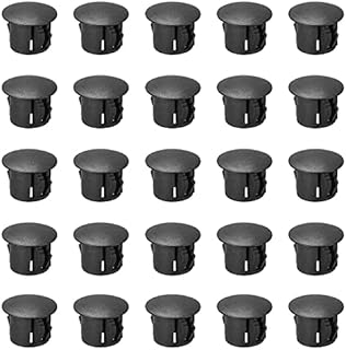 Screw Caps for Push-In Screw Covers Round Furniture Cover Caps Plastic White Cover Plugs for Pot Bore Caps for Drilling - black - 5cm