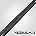 RHINO Nebula 2 Pool Cue - Premium Carbon Fiber Shaft & Composite Butt. Time Crystal Tip, Pro Taper Design. 3/8-8 Joint, Sport Wrap. Low Deflection Pool Cue (Charcoal Gray, 12.4 mm)