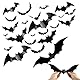 56 Stk Fledermaus Halloween Deko Gruselig Groß,Fledermaus Deko mit Kleber,Halloween Dekoration,Gothic Deko,Fledermaus Dekoration für Outdoor,Wand, Garten,Fensterdeko,Geburtstag,Halloween Party Zubehör