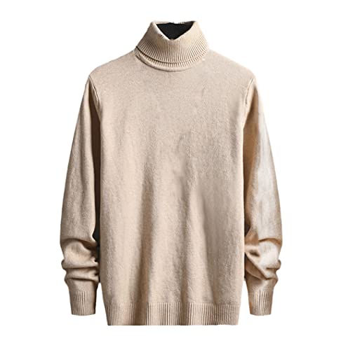 Pull col montant épais chaud contre le froid hivernal coupe ajustée homme