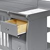 Davinci Kalani 4-in-1 Convertible Baby Crib & Changing Table Combo - GREENGUARD Gold Certified - Toddler Bed, Daybed, Full-Size Bed Conversion - 4 Adjustable Mattress Heights - Gray