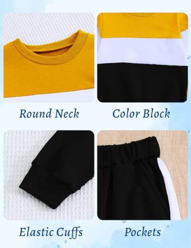 Image of Boys Clothes Boy Outfits 2-Piece Long Sleeve Sweatshirt Tops and Pants Fall Winter Outfits Set 3-14 Years