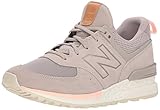 Herausnehmbarer Einsatz. New Balance Ws574 B Leather/Textile - pmc flat white, Größe:12(44)