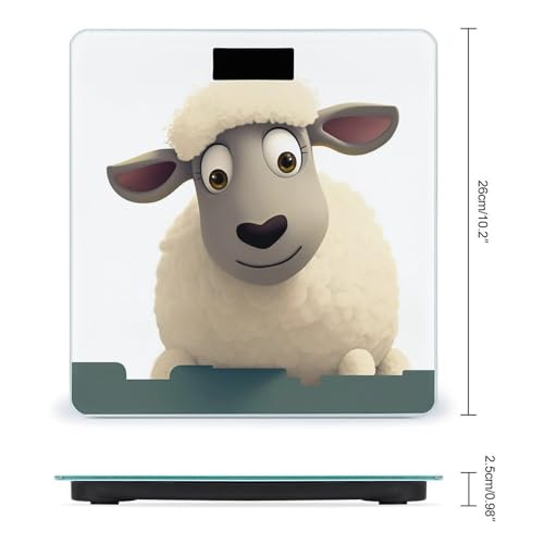 Báscula digital de baño con diseño de oveja miniatura 2