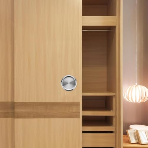 LINTRA 68 mm Schiebetür Griff, Edelstahl 304 Versteckter Schiebetür-Zuggriff, Selbstklebend Türgriff Schiebetür Rund, Geeignet für Schiebetüren, Spiegel und Küchenschränke