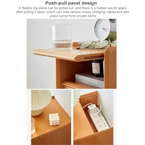 Table de chevet moderne en bois massif au style milieu de siècle élégant - 5