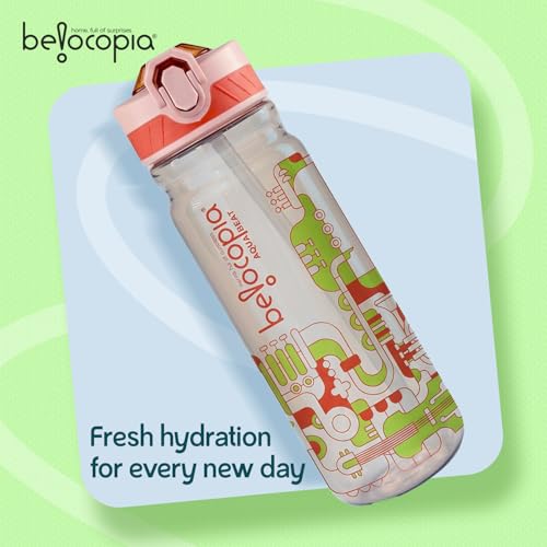 Image of Aqua Beat Sipper Water Bottle 800ml | Orange| BPA-Free, Leakproof Flip Cap with Straw | Lightweight Daily Use Bottle for Office, College & Travel | Durable & Easy Carry Hydration Bottle