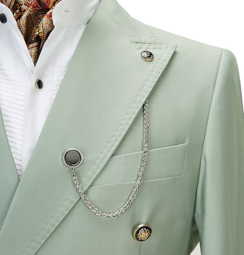 Mens Suits 2 Piece Tuxedo for Men Waistcoat Groomsmen Party Blazer Fit Jacket Suit4