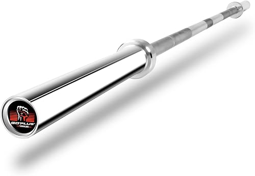 Goplus Barra olímpica de 7 pies, barra de peso de 7001000 libras, placas olímpicas sólidas de 2 pulgadas, barra olímpica multiusos, para