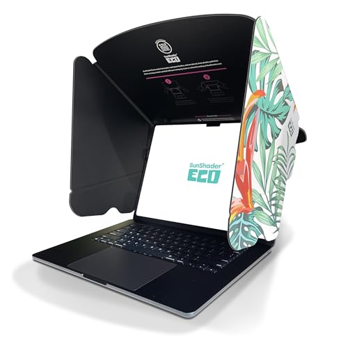 Laptop Sun Shade (L, Jungle), SunShader Eco, Recyclable Multi-Layered Cardboard Laptop Sun Shade for Working Outside & Privacy Screen - Patent 10963010