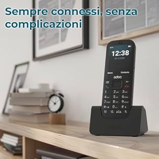 ADOC K6 Telefono cellulare 4G gratuito per anziani con tasti grandi e Android 12. Telefono senza fili con scheda SIM. con HD Voice, Volte, VoWiFi, Bluetooth, Wi-Fi. Apparecchi acustici compatibili