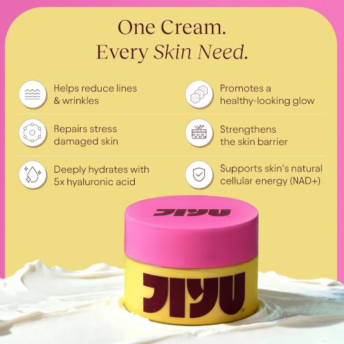 Image of JIYU NAD+ Hydrating Face Moisturizer - Korean Anti-Aging Cream for Radiant, Firm & Smooth Skin - Deeply Hydrating & Brightening Daily Moisturizer Cream for Face and Body, All Skin Types - 50 ml