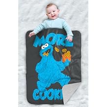 Sesame Street Cookie Monster المزيد من ملفات تعريف الارتباط Sherpa Baby Blanket، دافئ ناعم مريح، للجنسين للرضع الفتيات والفتيان 30 "X40"