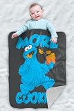 Sesame Street Cookie Monster More Cookies Sherpa Baby Blanket, Warm Soft Cozy, Unisex for Infants Girls & Boys 30'X40'