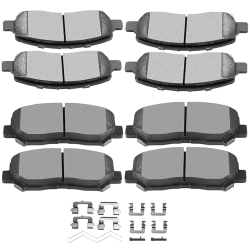 Image of SCITOO D1640 D1647 Front Semi-Metal Rear Ceramic Brake Pads Sets Fit For Dodge Dart 2013 2014 2015 2016