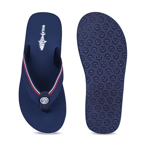 Image of Aqua Fin Slides for Men | EVA Slippers for Men | House Slipper | Lightweight EVA Slip-On Slippers | Casual Water-Friendly Footwear for Beach, Bathroom & Daily Use | Soft Cushioned Footbed...