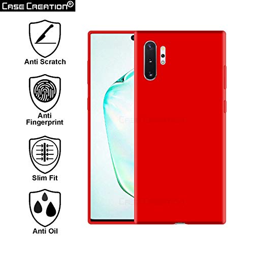 Image of Case Creation Luxurious OG Series for Samsung Note 10+ Case Cover,Anti-Dirty Slim Case Frosted Matte Cute Candy TPU Raised Bezel (Splash of Color) Back Cover for Samsung Galaxy Note10 -Wine Red