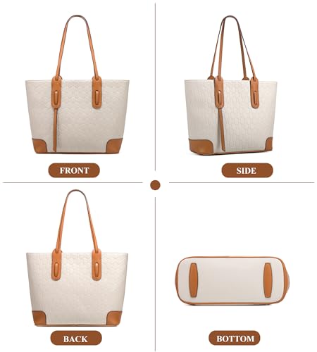 KingTo set 4 piezas bolso tote retro para mujer miniatura 7