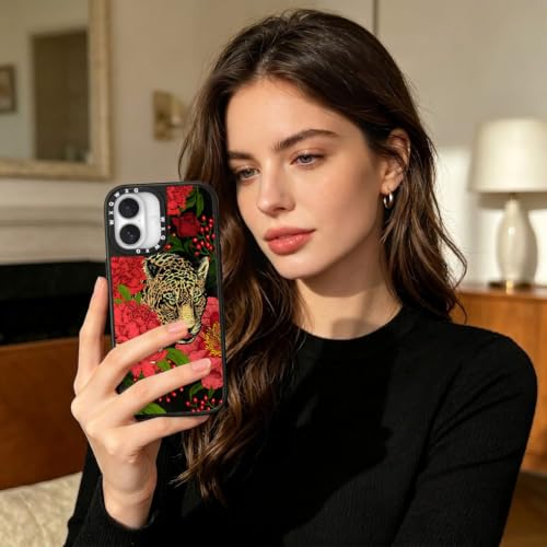 WXQWXQ Maguetic for iPhone 17 Case Mirror Red Flower Leopard by WXQWXQ - Used condition - Image 4