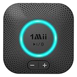 1Mii B06S Bluetooth 5.3 Receiver for Music Streaming System, Hi-Fi Wireless Audio Adapter for Home with aptX HD,aptX Low Latency,Volume Control, and RCA/3.5mm AUX Outputs