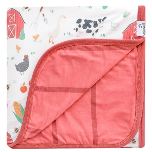 Copper Pearl Three-Layer Baby Blanket: Soft Baby Quilts for Boys and Girls | Breathable, Cozy, Toddler Blanket | Baby Quilt for Newborns | 46x46 Premium Polyester/Rayon | Farmstead