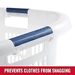 Rubbermaid Large Hip-Hugger Laundry Basket/Hamper, 1.5-Bushel, White, Stackable Storage Bin/Organizer for Bathroom/Bedroom/Dorm/Home - Image 3