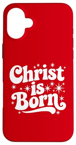 Christ is Born Christmas g O[B[ȃLXg̋x X}zP[X iPhone 16 Plus p