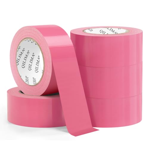 Image of QILIMA Pink Duct Tape Heavy Duty, 2 Inch x 30 Yards Industrial Waterproof Cloth Tape, Residue-Free Strong Adhesive for Photographers, Repairs & DIY