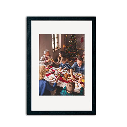 Yk Artwood 12X16 Picture Frame Black,Made Of Sold Wood Poster Frame Display Pictures 8.5X11 With Mat Or 12X16 Without Mat, Photo Frame With Clear Plexiglass,Mounting Collage For Wall Or Tabletop Display #TOP10