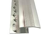 Basic Range - Carpet to Tile Threshold Strip - Silver - Joining Carpets to Laminate, Wood or Tile Flooring - Door Bar Trim by FloorPro (Silver)